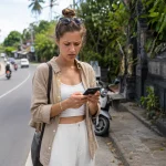 traveller beautifull lady