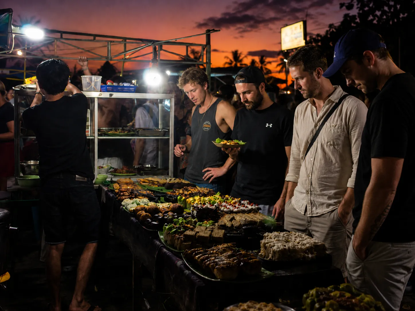 Gili Trawangan Night Market near the pier — best value for local Indonesian food