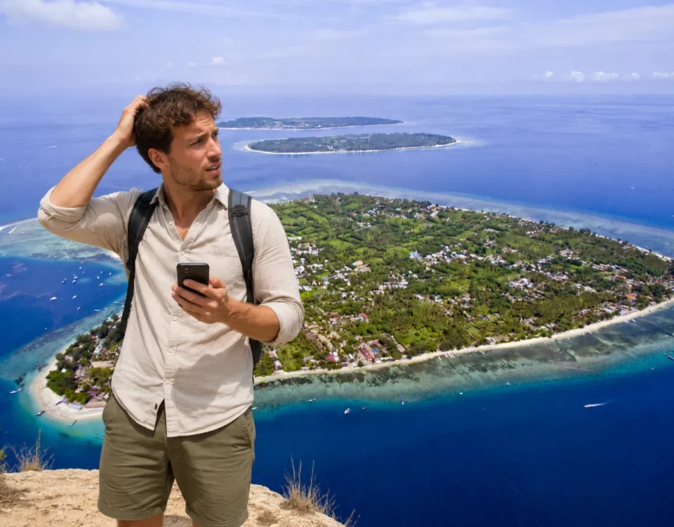 confuse traveller compare gili island
