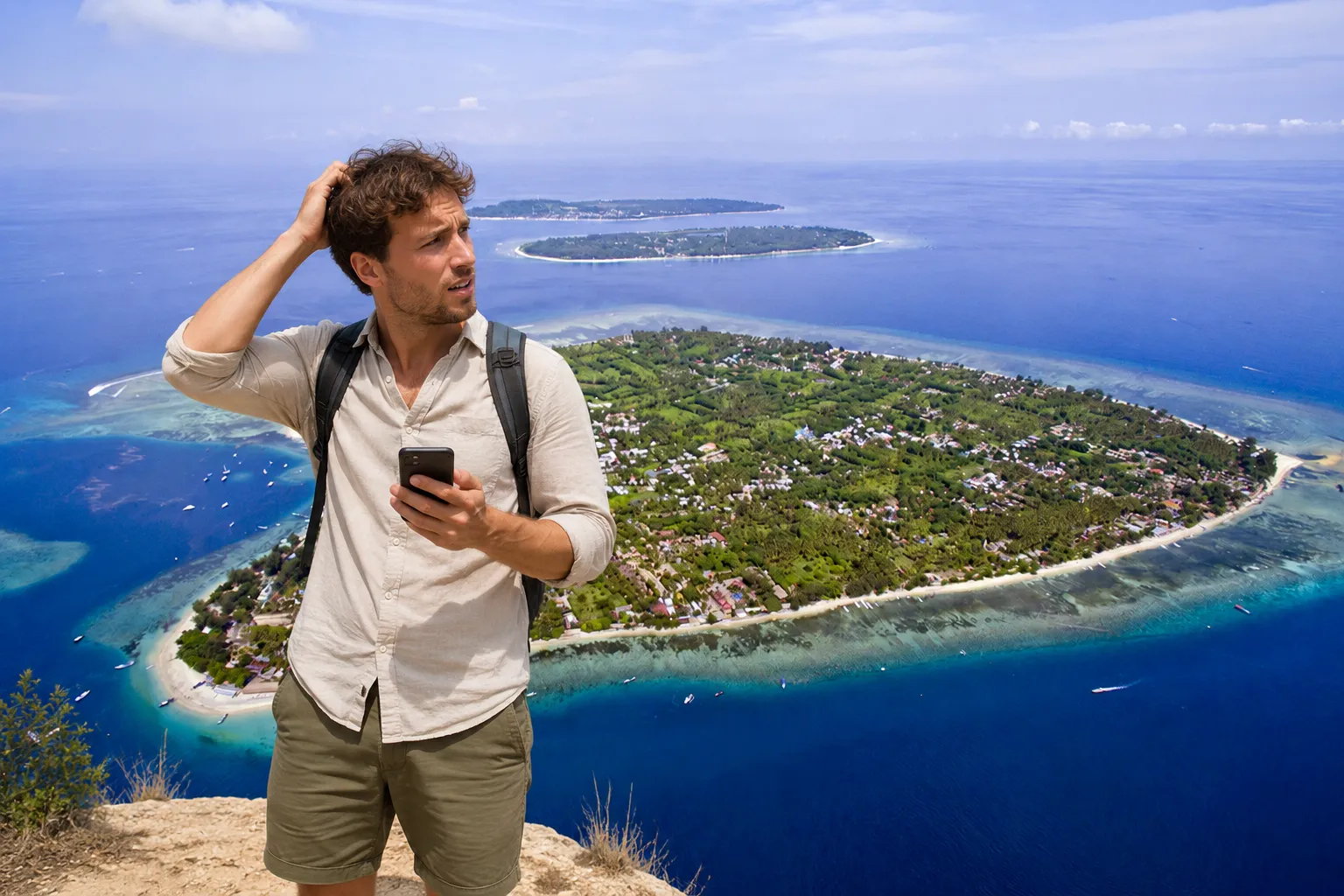 confuse traveller compare gili island