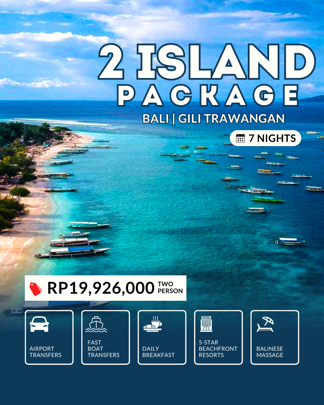 2-Island Package: Bali & Gili Trawangan